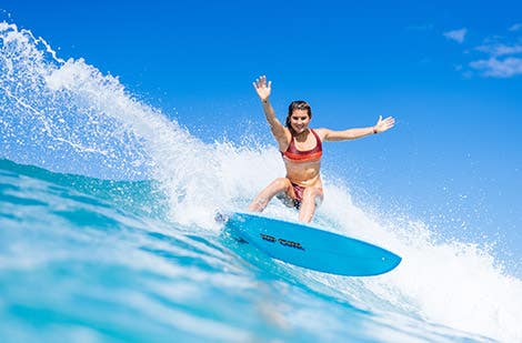 Brisa Hennessy surfing for Rip Curl